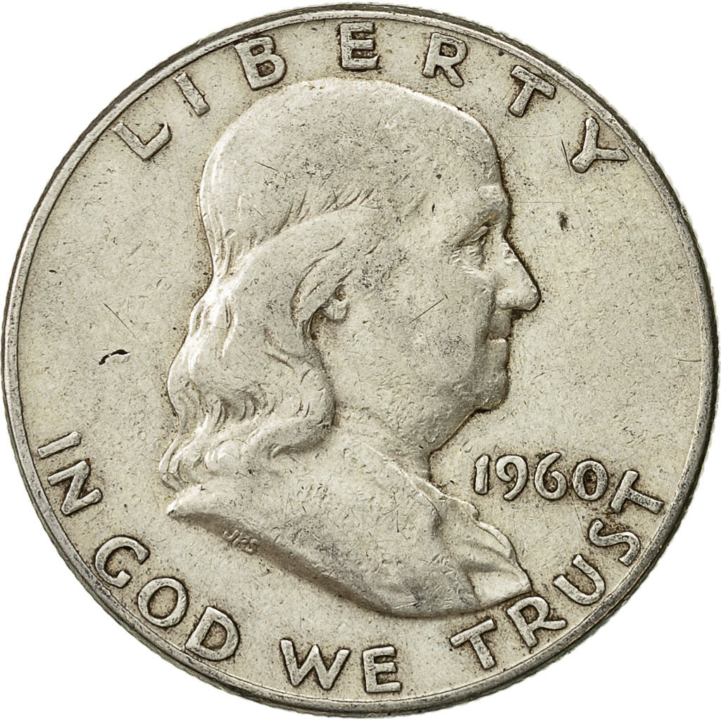 Moneta, Stati Uniti, Franklin Half Dollar, Half Dollar, 1960, U.S. Mint, BB