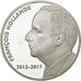 Francia, Medal, François Hollande, FDC, Copper Plated Silver