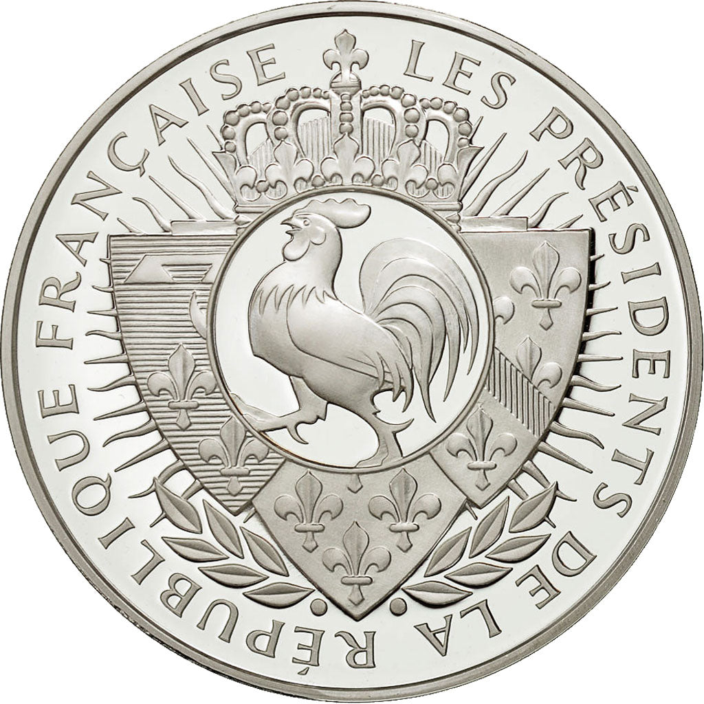 Francia, Medal, François Hollande, FDC, Copper Plated Silver
