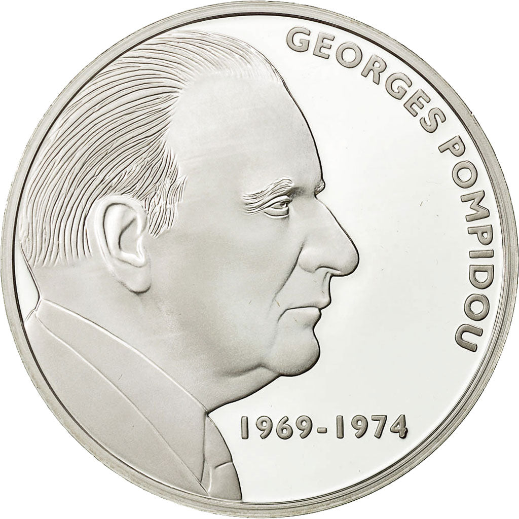 Frankreich, Medal, Georges Pompidou, STGL, Copper Plated Silver