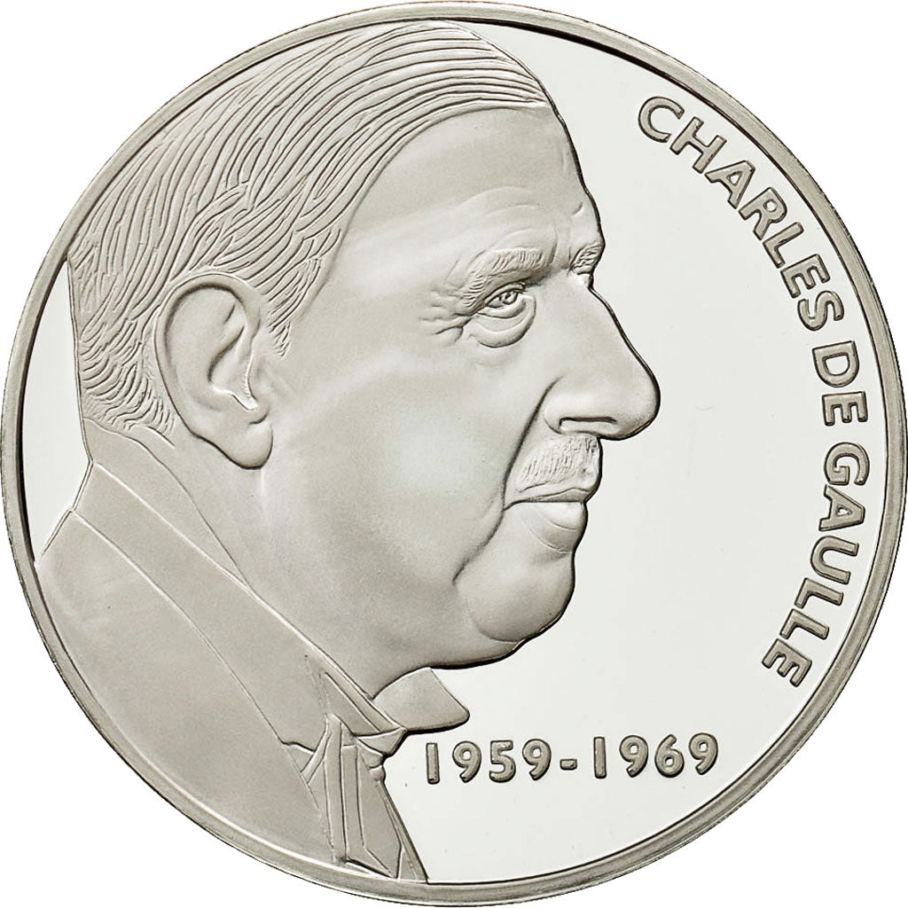 Francia, Medal, Charles De Gaulle, FDC, Copper Plated Silver
