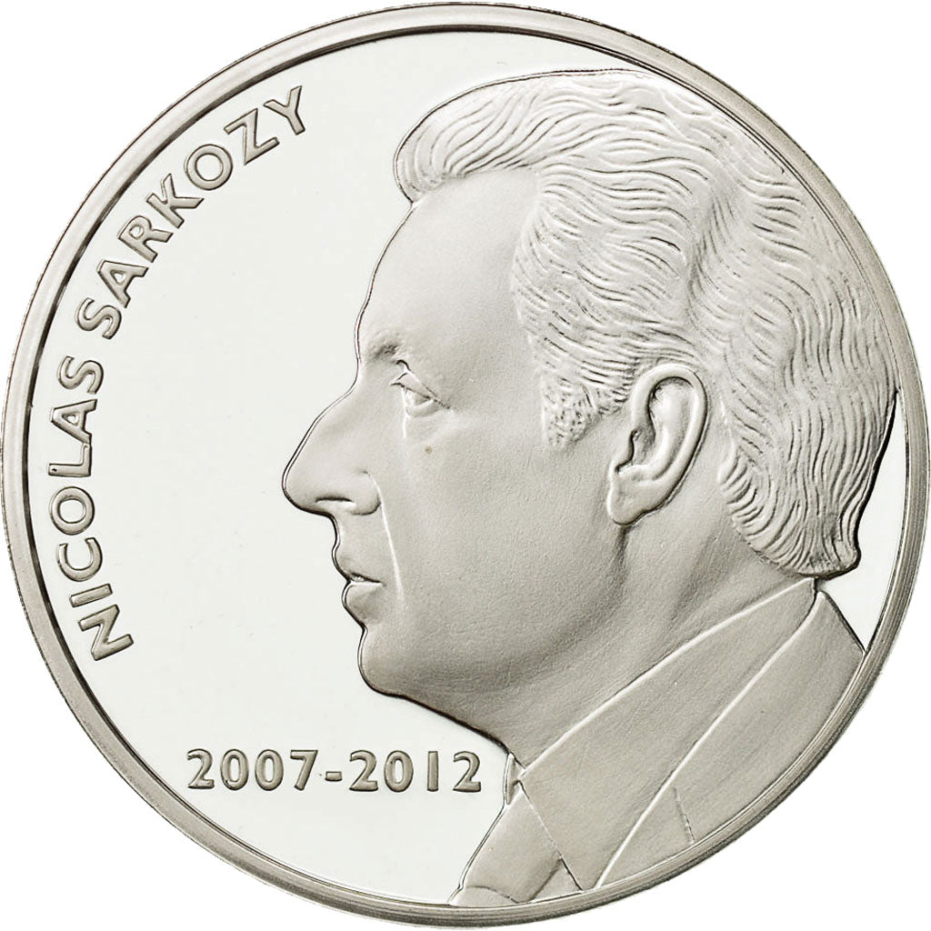 Francia, Medal, Nicolas Sarkozy, FDC, Copper Plated Silver