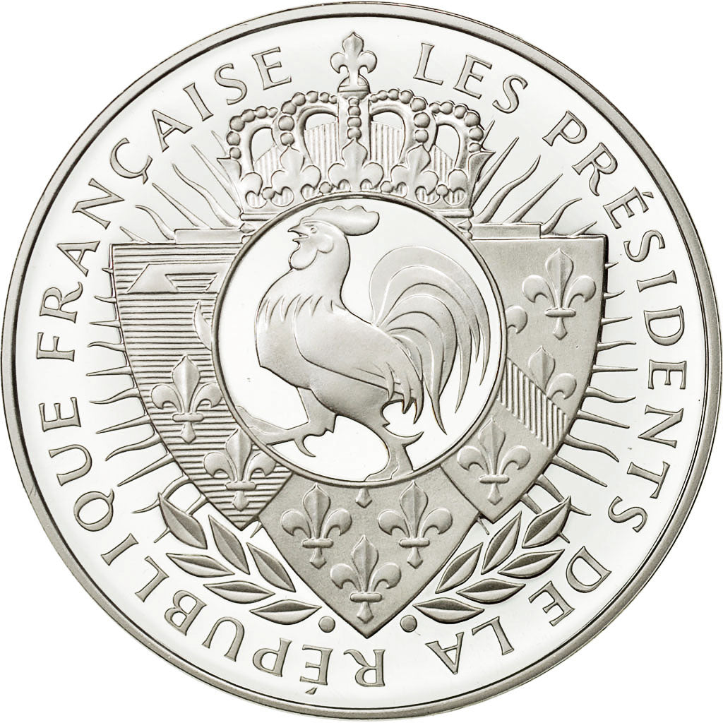 Francia, Medal, Vincent Auriol, FDC, Copper Plated Silver
