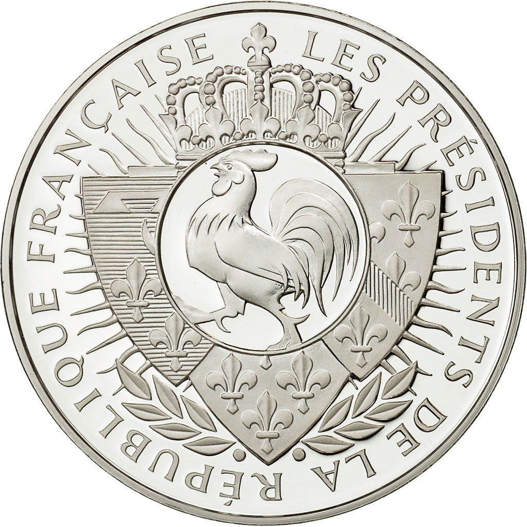 Frankreich, Medal, François Mitterrand, STGL, Copper Plated Silver