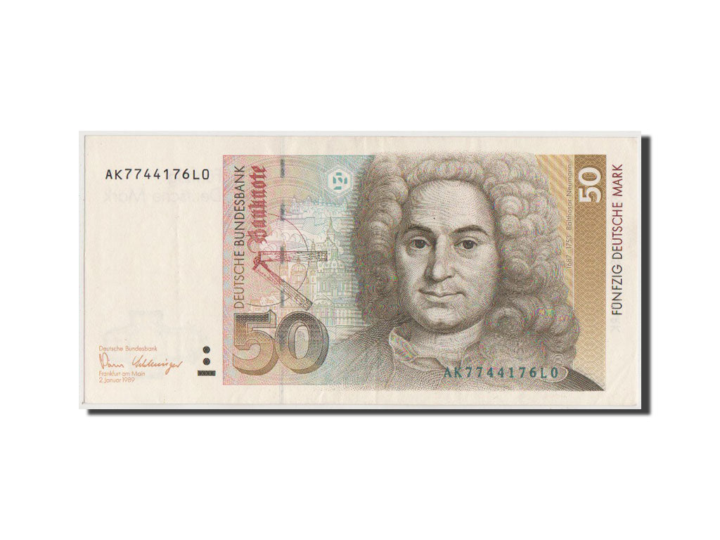 GERMANIA - REPUBBLICA FEDERALE, 50 Deutsche Mark, 1989, BB+