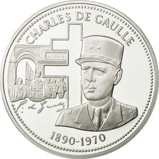 Francia, Medal, Charles De Gaulle, FDC, Copper Plated Silver