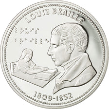 Francia, Medal, Louis Braille, FDC, Copper Plated Silver