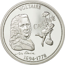 Frankreich, Medal, Voltaire, STGL, Copper Plated Silver