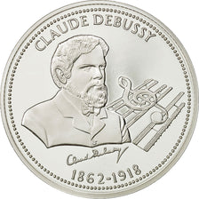 Francia, Medal, Claude Debussy, FDC, Copper Plated Silver