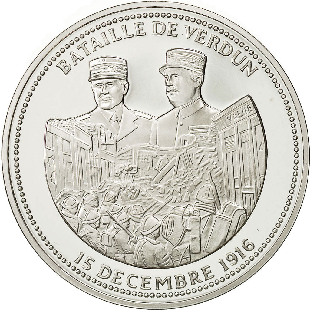 Francia, Medal, Bataille de Verdun, FDC, Copper Plated Silver