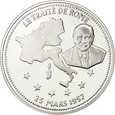 Francia, Medal, Le Traité de Rome, FDC, Copper Plated Silver