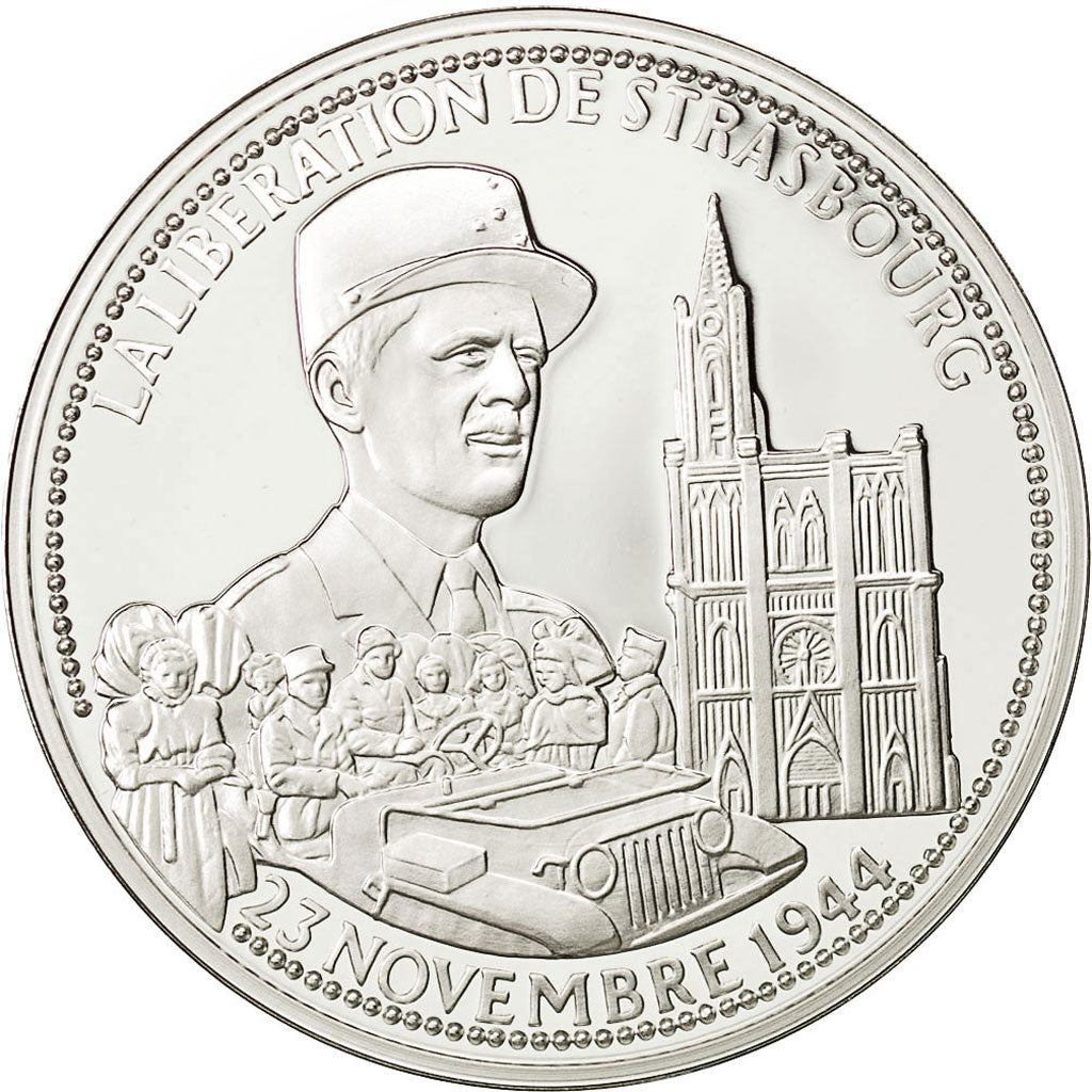 Francia, Medal, Libération de Strasbourg, FDC, Copper Plated Silver