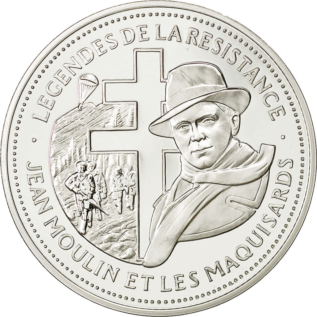 Francia, Medal, Légendes de la Résistance, FDC, Copper Plated Silver