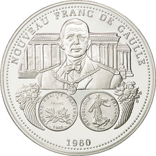 Francia, medaglia, Nouveau Franc De Gaulle, FDC, Argento