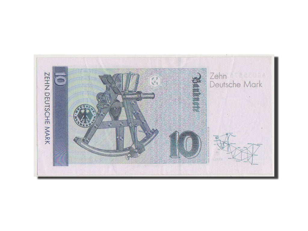 Germany - Federal Republic, 10 Deutsche Mark, 1989, KM #38a, AU(50-53),...