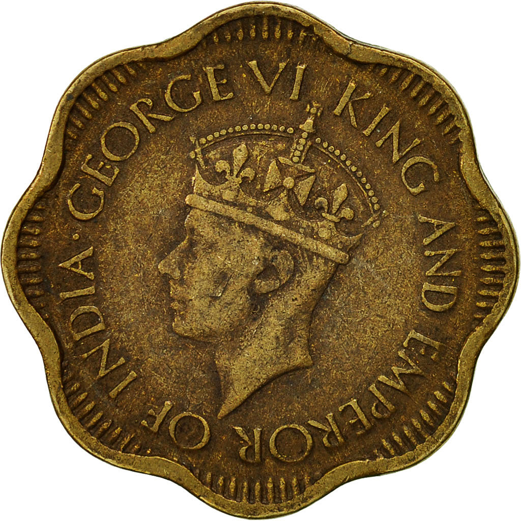 Coin, Ceylon, George VI, 10 Cents, 1944, EF(40-45), Nickel-brass, KM:118