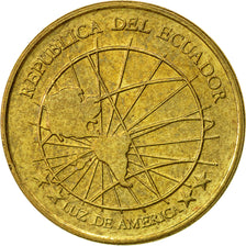 Moneda, Ecuador, Centavo, Un, 2000, MBC+, Latón, KM:104