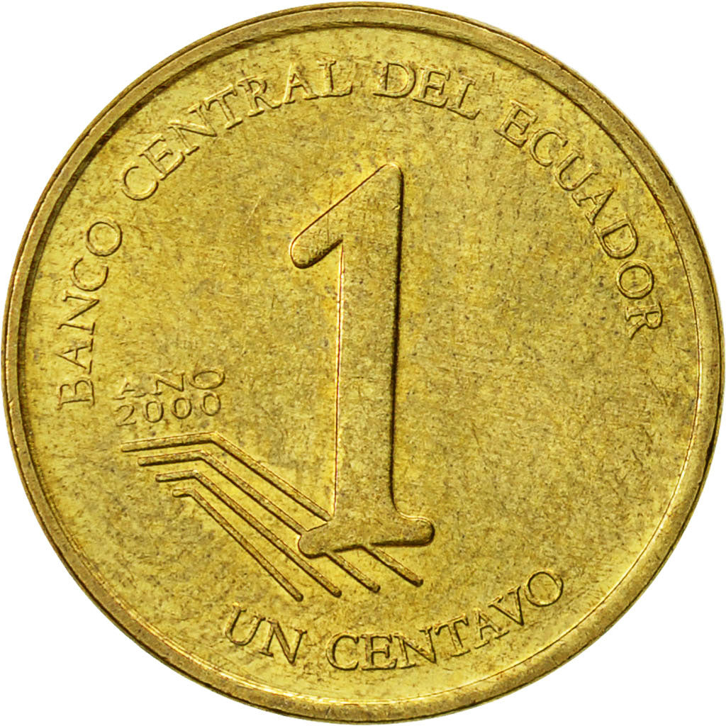 Munten, Ecuador, Centavo, Un, 2000, ZF+, Tin, KM:104