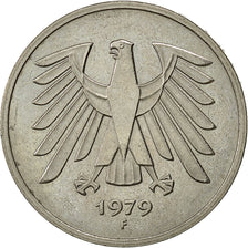 Munten, Federale Duitse Republiek, 5 Mark, 1979, Stuttgart, ZF+, Copper-Nickel