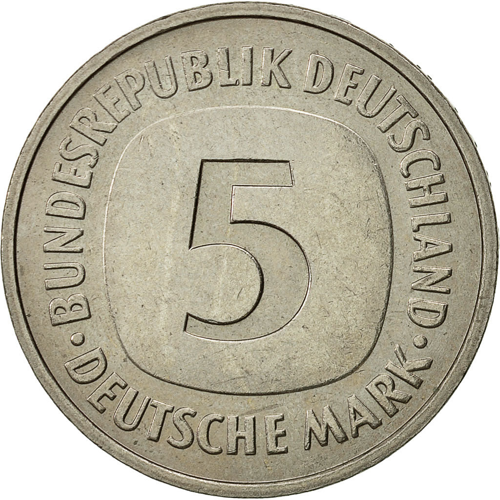 Moneta, GERMANIA - REPUBBLICA FEDERALE, 5 Mark, 1979, Stuttgart, BB+, Nichel