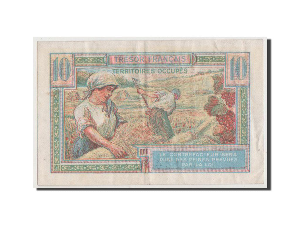 France, 10 Francs, 1947 French Treasury, 1947, KM #M7a, EF(40-45), A.02438795,..