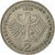 Moneda, ALEMANIA - REPÚBLICA FEDERAL, 2 Mark, 1969, Stuttgart, MBC, Cobre -