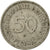 Coin, GERMANY - FEDERAL REPUBLIC, 50 Pfennig, 1969, Karlsruhe, EF(40-45)