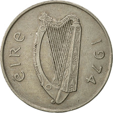 Coin, IRELAND REPUBLIC, 10 Pence, 1974, EF(40-45), Copper-nickel, KM:23