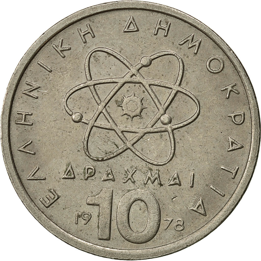 Münze, Griechenland, 10 Drachmai, 1978, SS+, Copper-nickel, KM:119