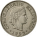 Coin, Switzerland, 10 Rappen, 1958, Bern, AU(55-58), Copper-nickel, KM:27
