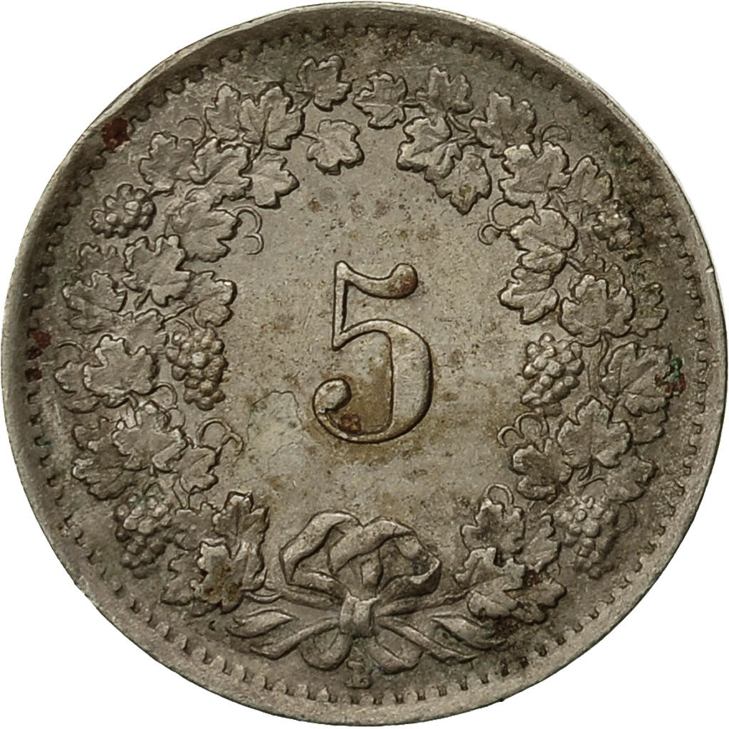 Moneta, Svizzera, 5 Rappen, 1944, Bern, BB, Rame-nichel, KM:26