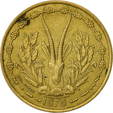 Moneda, Estados del África Occidental, 25 Francs, 1976, Paris, MBC+, Aluminio -