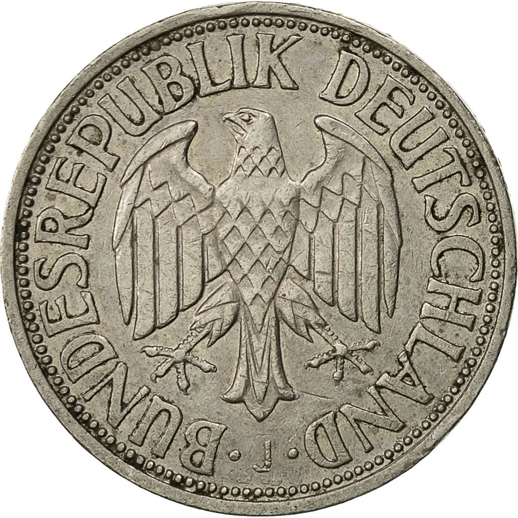 Coin, GERMANY - FEDERAL REPUBLIC, Mark, 1950, Hambourg, EF(40-45)