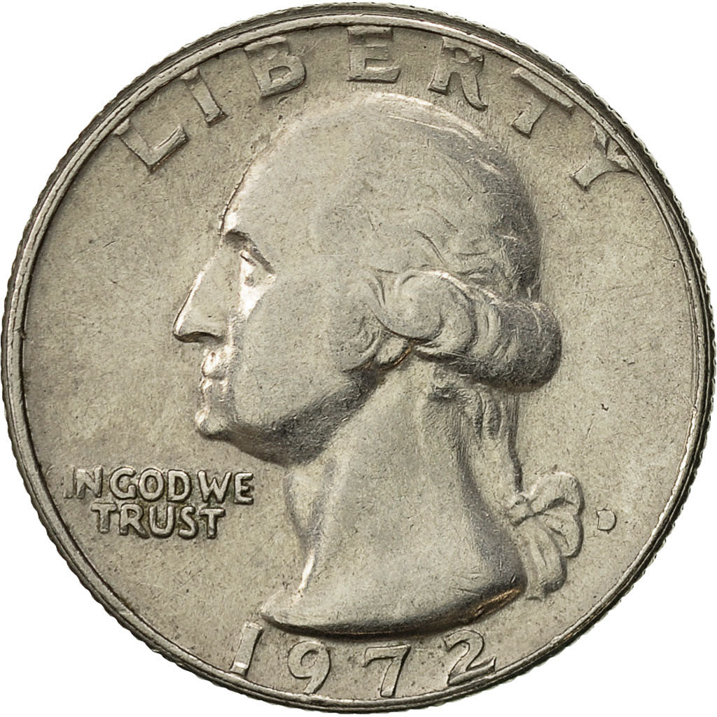 Monnaie, États-Unis, Washington Quarter, Quarter, 1972, U.S. Mint, Denver, TTB