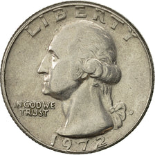 Moneta, USA, Washington Quarter, Quarter, 1972, U.S. Mint, Denver, EF(40-45)