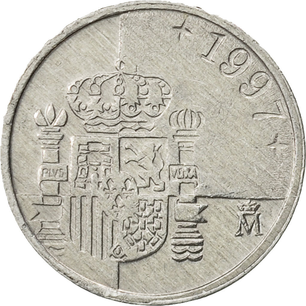 Moneda, España, Juan Carlos I, Peseta, 1997, MBC, Aluminio, KM:832