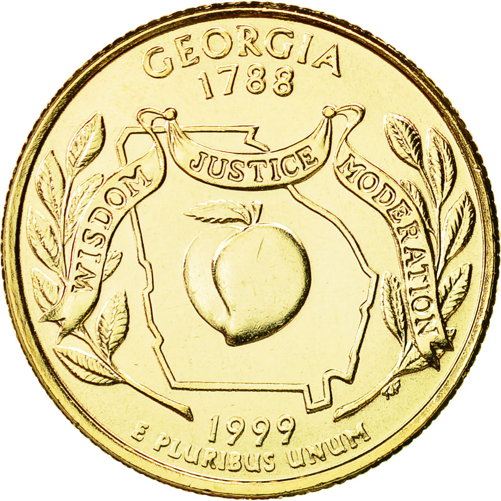 Moneta, USA, Quarter, 1999, U.S. Mint, MS(60-62), Pozłacany