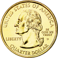 Moneta, Stati Uniti, Quarter, 2008, U.S. Mint, SPL, Gold plated