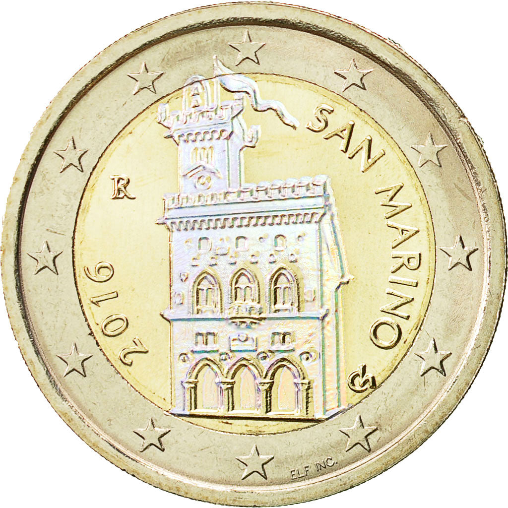San Marino, 2 Euro, 2016, SC, Bimetálico