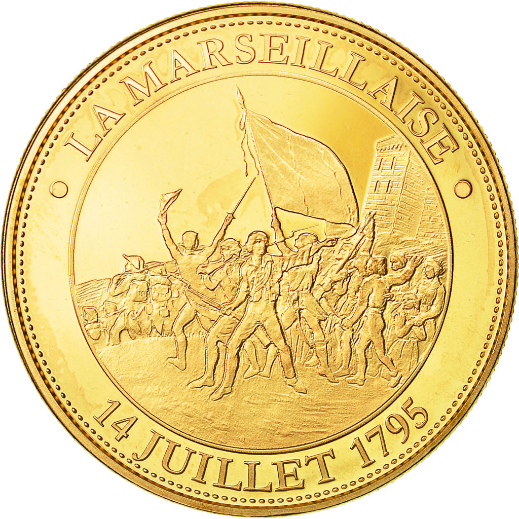Francia, Medal, La Marseillaise, SPL, Gold plated