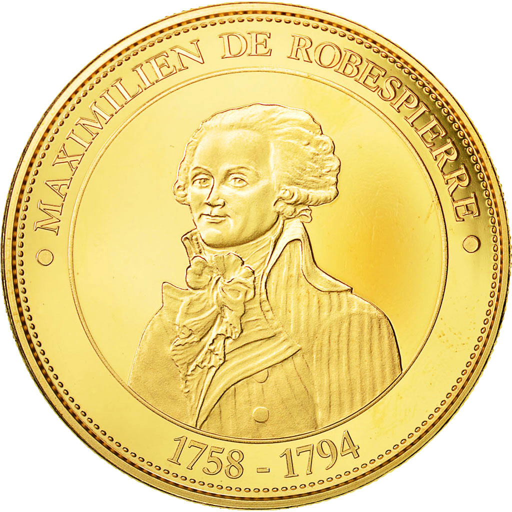 Francia, Medal, Maximilien de Robespierre, SPL, Gold plated
