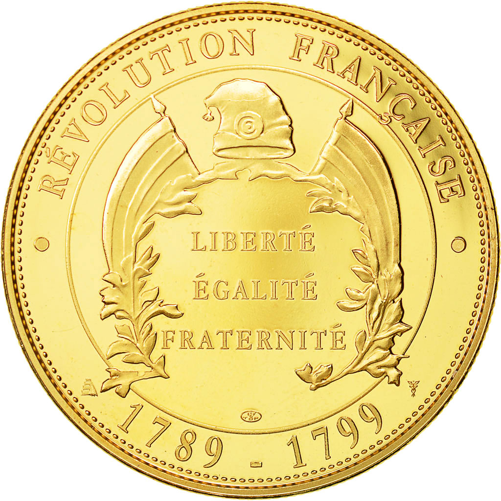 Francia, Medal, Maximilien de Robespierre, SPL, Gold plated