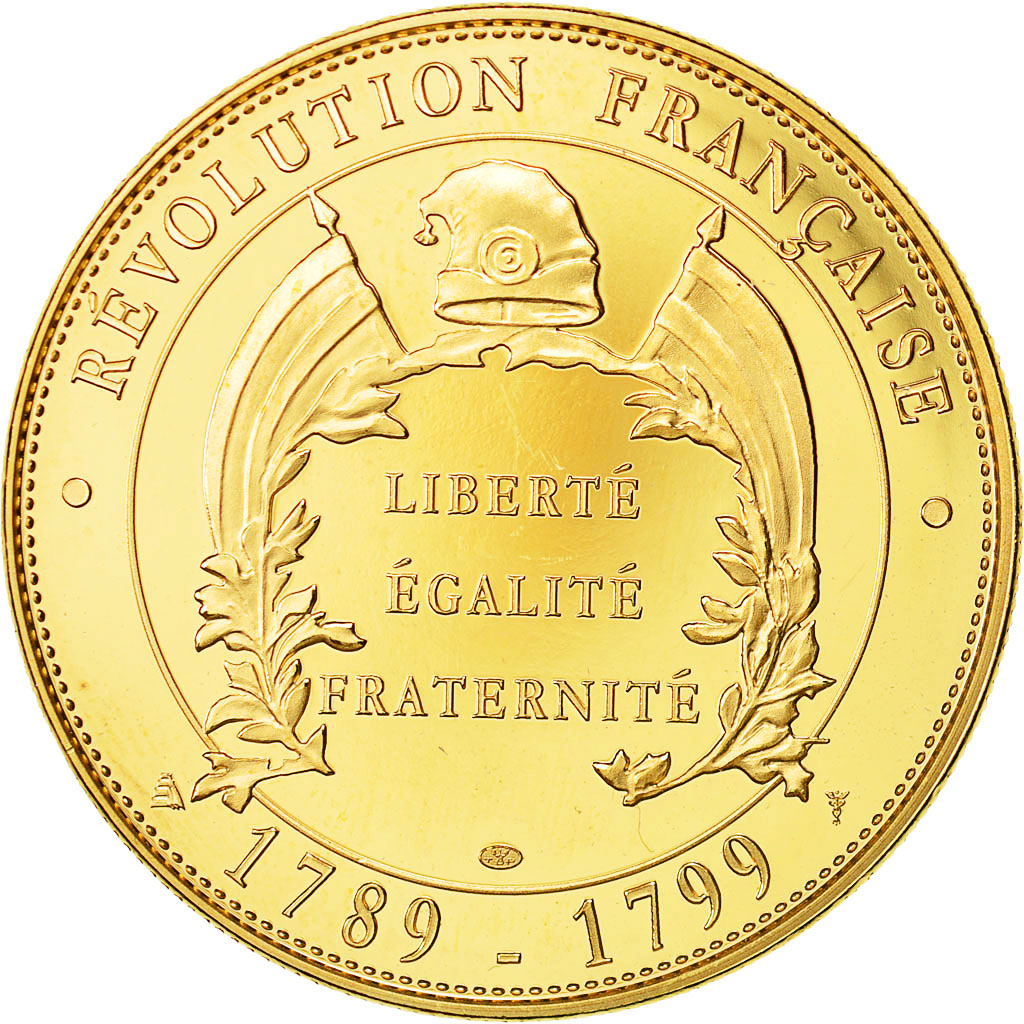 Frankreich, Medal, Prise de la Bastille, UNZ, Gold plated