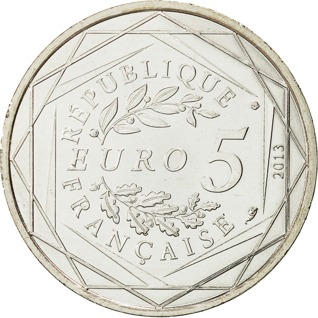 Moneta, Francia, 5 Euro, Fraternité, 2013, SPL, Argento