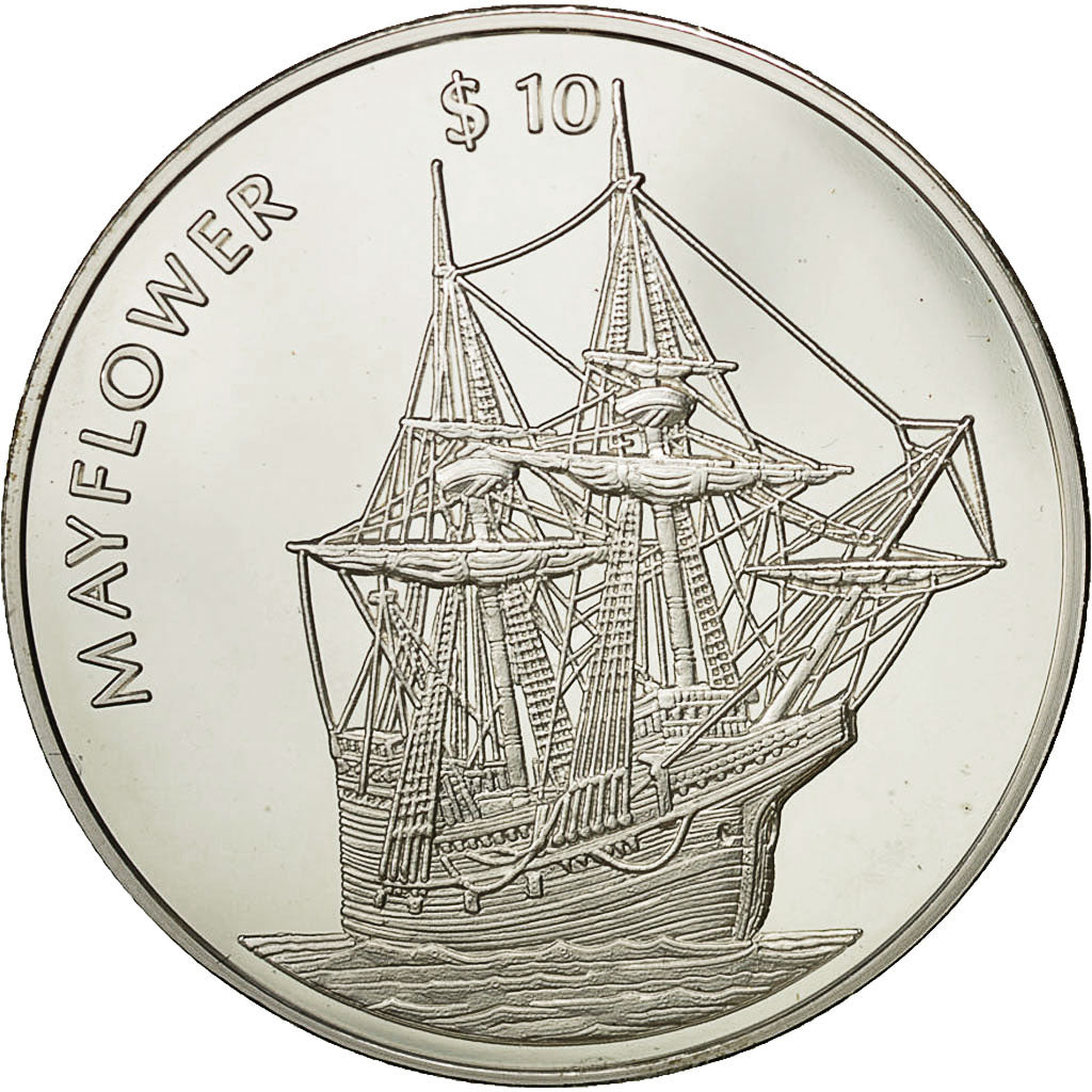 Moneda, Liberia, 10 Dollars, 1999, SC, Plata, KM:468