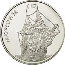 Munten, Liberia, 10 Dollars, 1999, UNC-, Zilver, KM:468