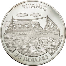 Moneta, Liberia, 20 Dollars, 2000, FDC, Argento, KM:590