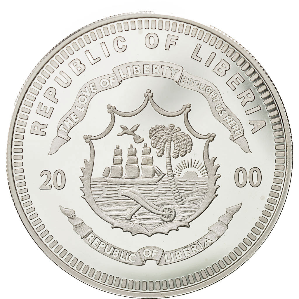 Coin, Liberia, 20 Dollars, 2000, MS(65-70), Silver, KM:590