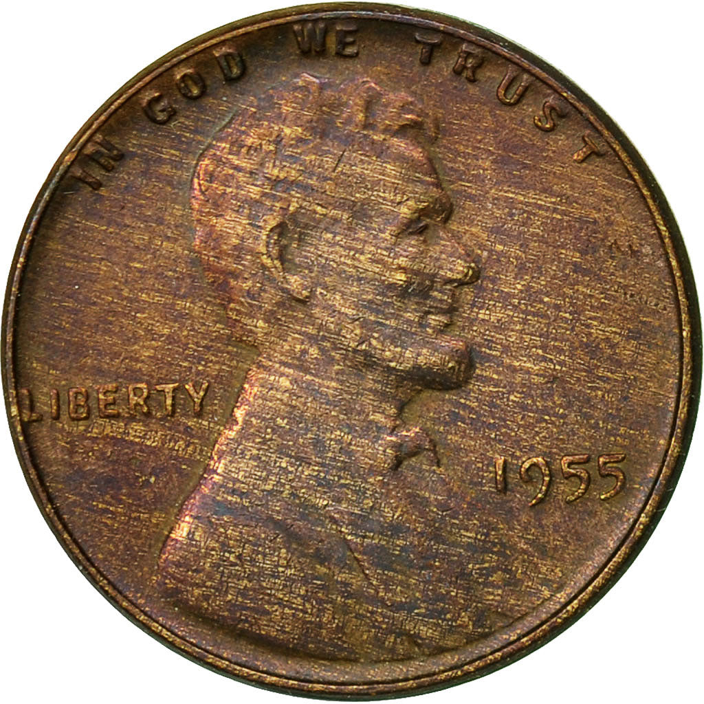 Moneta, Stati Uniti, Lincoln Cent, Cent, 1955, U.S. Mint, Philadelphia, BB