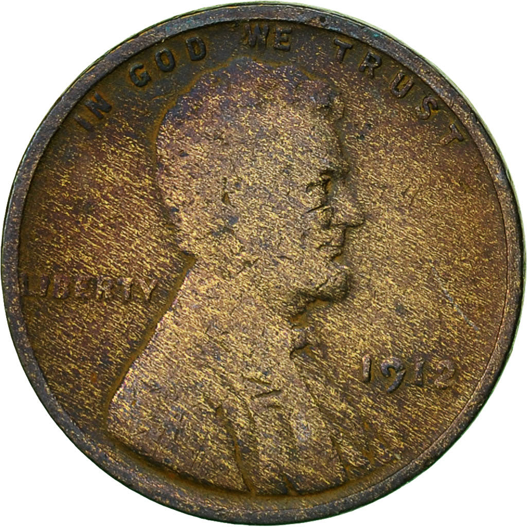 Moneta, Stati Uniti, Lincoln Cent, Cent, 1912, U.S. Mint, Philadelphia, MB